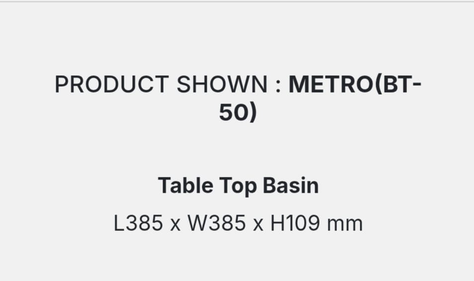 METRO(BT-50) DETAILS