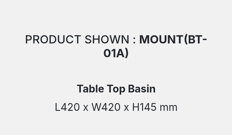 MOUNT(BT-01A) DETAILS