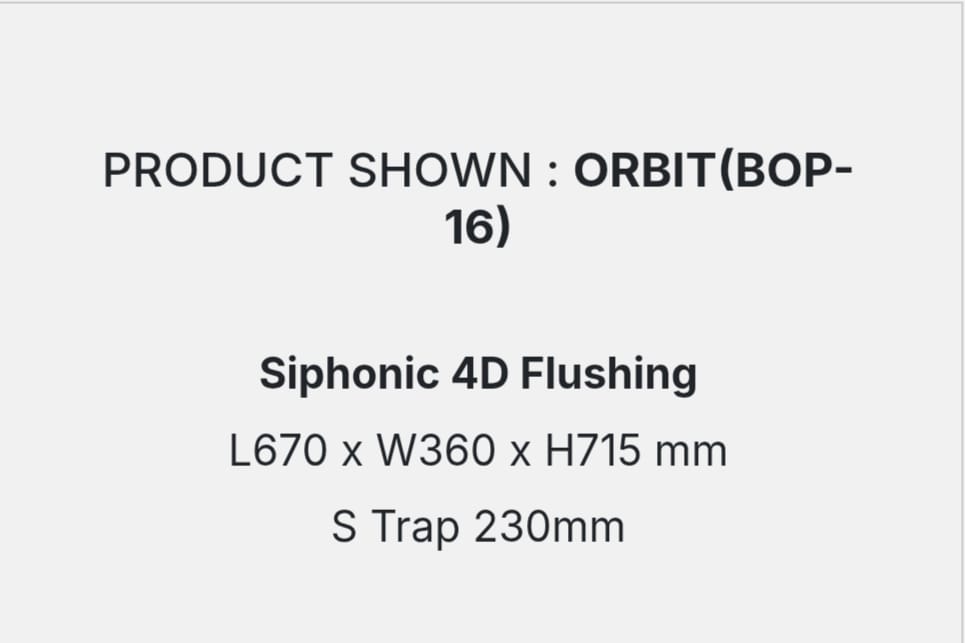 ORBIT(BOP-16) DETAILS