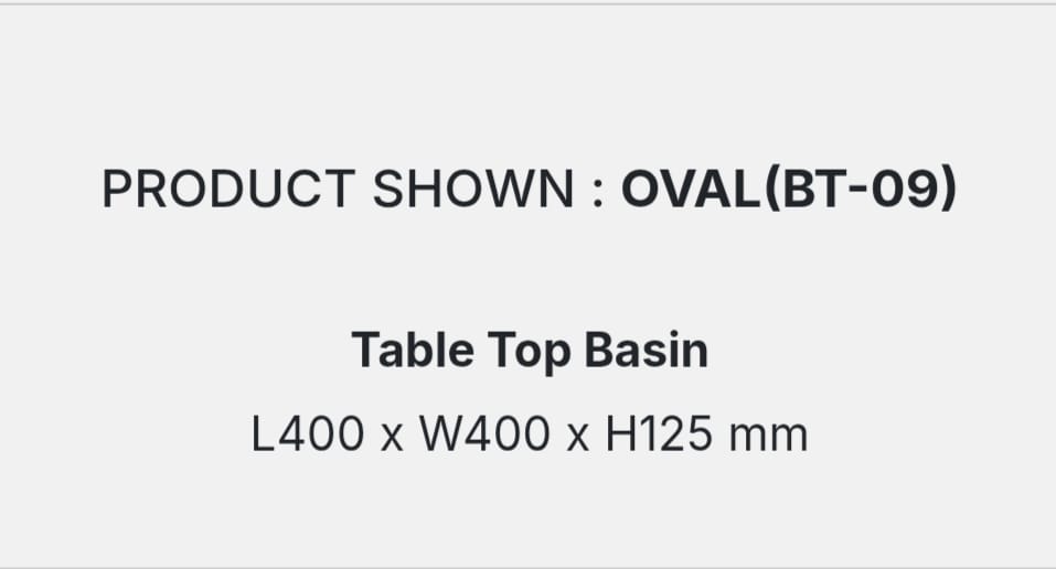 OVAL(BT-09) DETAILS