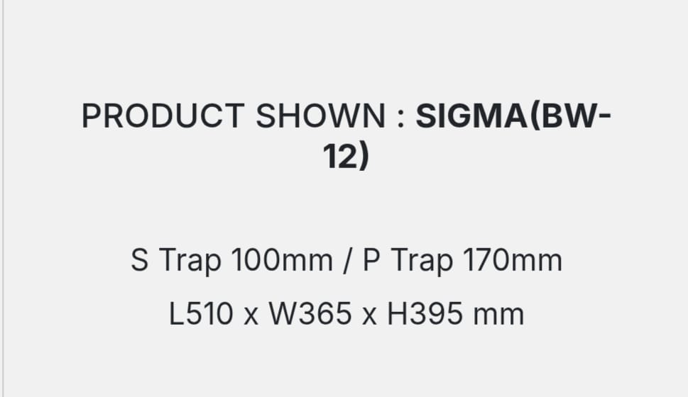 SIGMA(BW-12) DETAILS