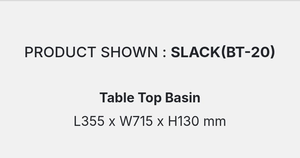 SLACK(BT-20) DETAILS