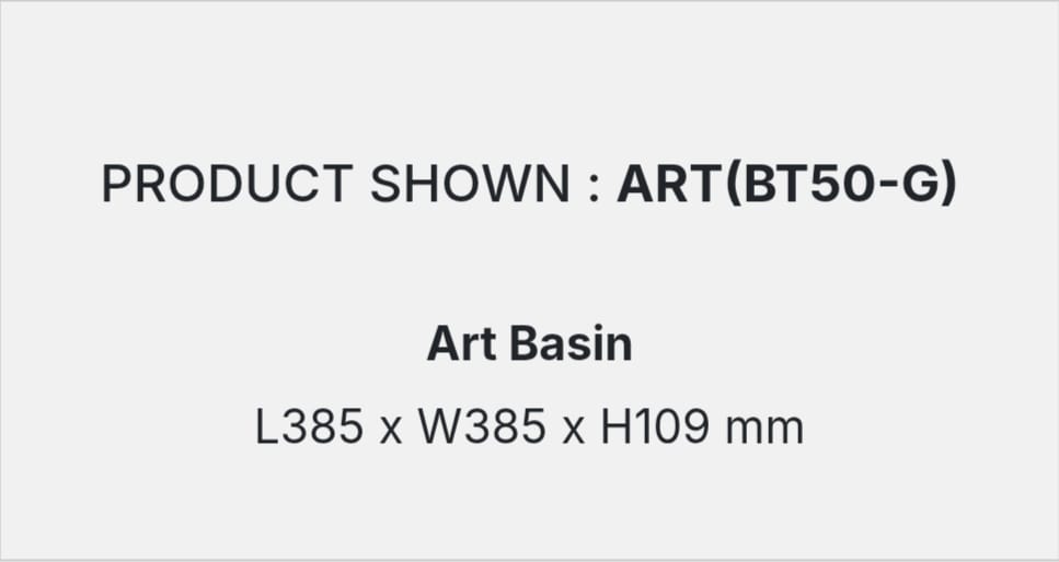 ART(BT50-G) DETAILS